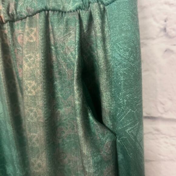 Floral Turquoise Gypsy Style Pants Women Size XL - Picture 5 of 7
